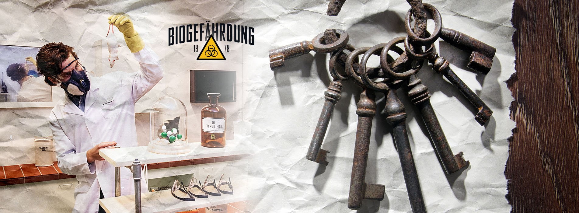 Escape Room Biogefährdung - EscapePlaza in Gießen (Linden) und Mönchengladbach Escape Room Biogefährdung - EscapePlaza in Gießen (Linden) und Mönchengladbach